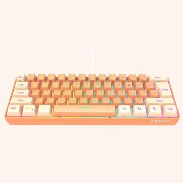 Imagem de Teclado para jogos Snpurdiri 60% RGB retroiluminado ultracompacto Mini