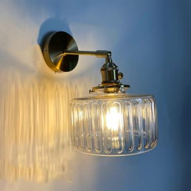 Imagem de Luminária de parede nórdica moderna em latão com LED, estilo retrô americano, para sala de estar, quarto, escritório, hotel, casa de campo, corredor ou qualquer outro ambiente (Estilo 26)