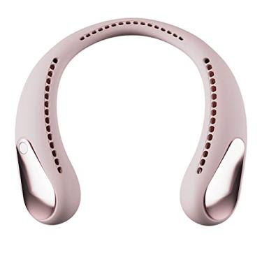 Imagem de WYUYIWH Ventilador de pescoço portátil, ventilador pessoal mãos livres, ventilador pequeno de resfriamento recarregável sem lâmina USB, ventilador operado por bateria de 3 velocidades, refrigerador