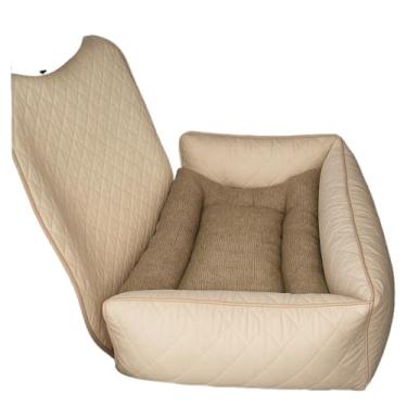 Imagem de Capa Para Assento De Carro Para Animais De EstimaçãO, Tamanho Grande, ImpermeáVel, FáCil De Limpar(Avelã liso)