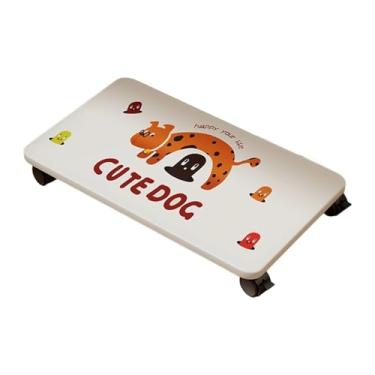 Imagem de ZGUZMCMK Suporte de chão para computador, suporte para torre de CPU móvel, para torre de computador, para CPU embaixo da mesa para sala, impressora, casa, Branco