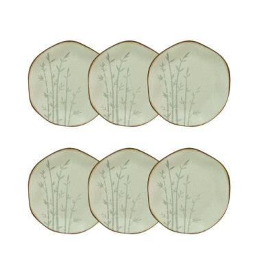 Imagem de Conjunto de 6 Pratos Sobremesa 21,5cm Ryo Bambu - Oxford