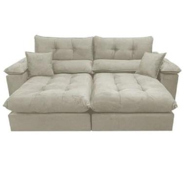 Imagem de Sofá Harissa com Molas Ensacadas 4 Lugares Retrátil e Reclinável 250cm