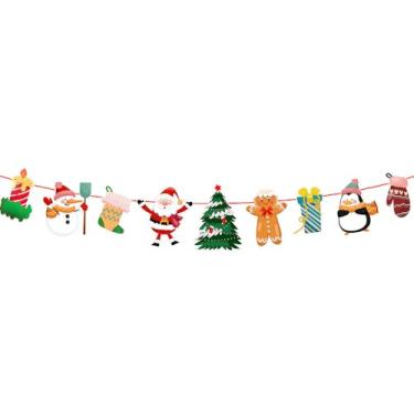 Imagem de Decorações de banners de Natal, faixa fofa de Feliz Natal, decorações de festa de Natal para ambientes internos e externos, guirlanda de fundo para pendurar no exterior, lembrancinhas de festa