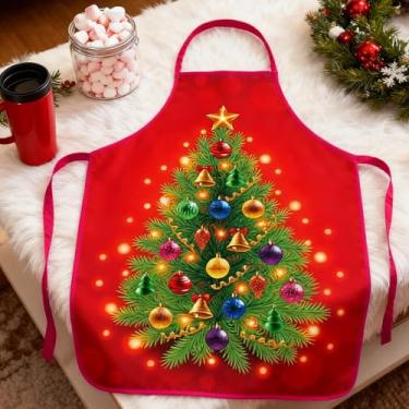 Imagem de Avental de Natal | Babador impermeável | Aventais de cozinha decorativos | para homens, mulheres, padeiros, esposa, marido, família, pastelaria, jardinagem, costura, churrasco, casa