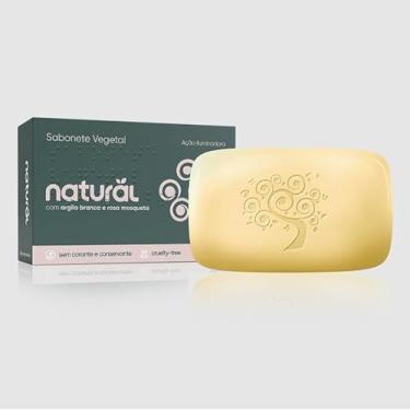 Imagem de Sabonete em Barra Natural com Argila Branca e Óleo de Rosa Mosqueta 80 g