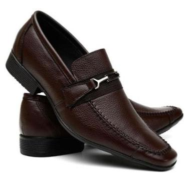 Imagem de Sapato Social Masculino Casamento Confortável Estilo Italiano Marrom e Preto-Masculino