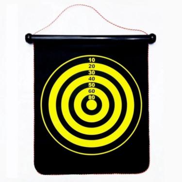 Imagem de Jogo Dardos Magnetico Grande Tabuleiro Alvo Dupla Face 38cm Com 6 Peças Kit Completo Ima Seguro