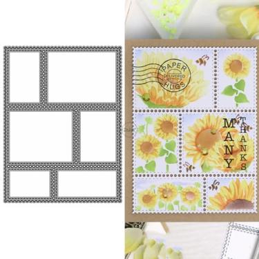 Imagem de DzIxY Matrizes de corte de metal com borda de carimbo geométrico para kit de fabricação de cartões, conjunto de recortes de papel, estêncil, suprimentos, modelos de máquina