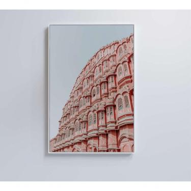 Imagem de Quadro Palácio Rosa índia 80x120 Cm Adesivo Fotográfico