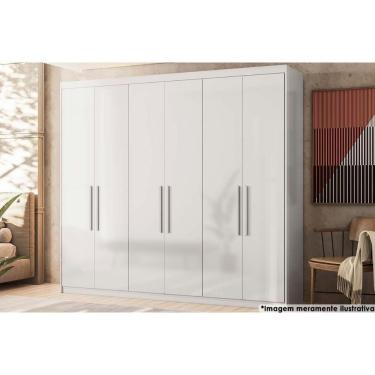 Imagem de Guarda Roupa 6 Portas 2 Gavetas Venice Branco - Demóbile