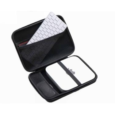 Imagem de inDomit Capa rígida compatível com computador desktop Apple Mac Mini M2/M1, organizador de eletrônicos, adequado para teclado Apple Magic MLA22LL/A + mouse, Bluetooth e acessórios
