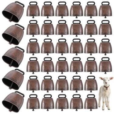 Imagem de Hpmjz 50 peças de sinos de cobre pastando vaca cavalo ovelha sinos de metal com som nítido longa distância anti-perda sino de latão vintage alto bronze para fazenda antiperda acessórios DIY decoração