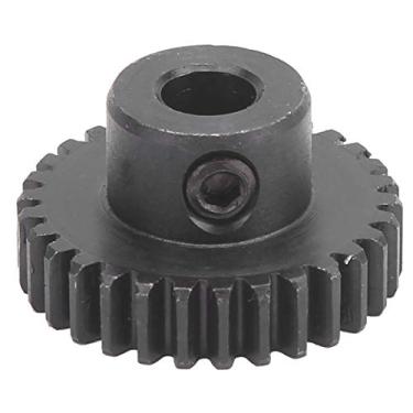 Imagem de Engrenagem de pinhão de aço, 30 dentes 6 mm D-Bore 0,8 Mod Spur Gear com parafuso de ajuste comprimento 4 mm para uso industrial