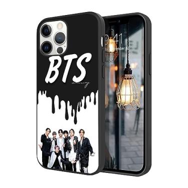 Imagem de WWDIYHOUSE Capa compatível com iPhone 16 Pro, design exclusivo legal TPU macio à prova de choque para homens/mulheres/meninas/meninos (Fashion-BTS-4)