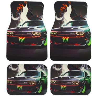 Imagem de Cyberpunk Tapetes pretos para carro com alta absorção antiderrapante tapetes automotivos tapetes de carro tapetes de carro forros automotivos tapetes decorativos para bancada de carro