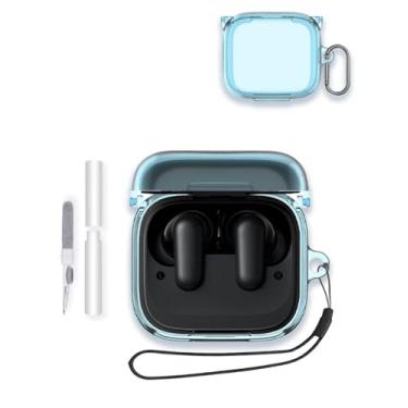 Imagem de Capa para fones de ouvido Anker Soundcore P30i, capa protetora de policarbonato rígido WUNIAK com chaveiro e kit de limpeza, capa antiarranhões à prova de choque para fones de ouvido Bluetooth