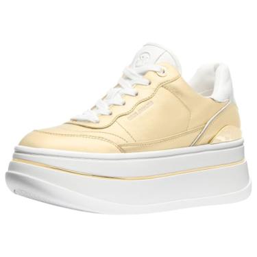 Imagem de Michael Kors Tênis feminino Hayes com cadarço, Ouro pálido, 40