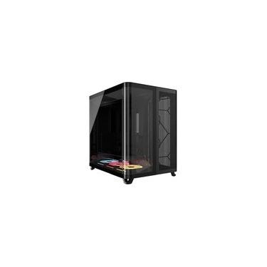 Imagem de Gabinete Gamer Corsair AIR 5400, Mid-Tower, com 3 Fans LX-R iCUE LINK, Lateral em Vidro, Preto - CC-9011320-WW