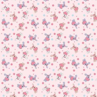 Imagem de Papel Parede Coelhinho Com Coração Rosa Adesivo Decorativo - LRP