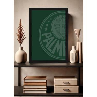 Imagem de Quadro Palmeiras Clássico com Vidro e Moldura Preta Tam:A4 - Spark Loj