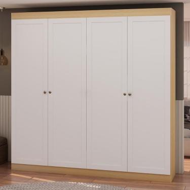 Imagem de Guarda Roupa Genialflex Europa 4 Pts Provençal Savana Branco