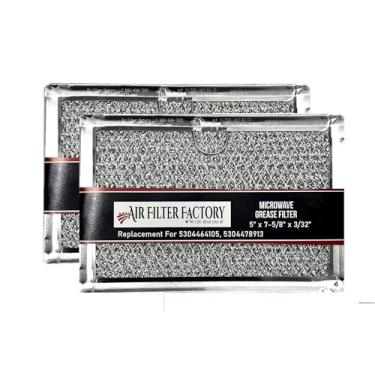 Imagem de Filtro de ar de fábrica 2 pacotes de substituição compatível para filtros de graxa de micro-ondas Frigidaire 5304464105 5304478913 de 12,7 cm x 17,8 cm x 1,9 cm