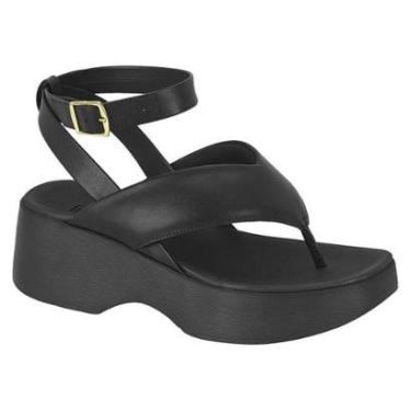 Imagem de Sandália Feminina Anabela Bold Preto Moleca 5503.109-Feminino