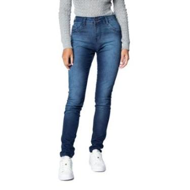Imagem de Calça Jeans Feminina Pitt Skinny Cintura Média Azul-Feminino