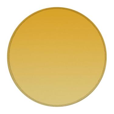 Imagem de Mouse pad redondo, gradiente amarelo 22,4 cm pequeno para jogos, tapete de mesa com base antiderrapante e borda costurada, tapete de mouse para teclado de computador para trabalho em casa e escritório