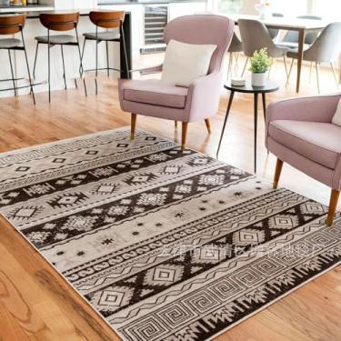 Imagem de HGTRH Tapete externo para pátio, vários tamanhos, tecido de veludo de cristal, tapete externo não esconde poeira E 40 * 60 cm