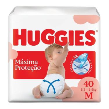 Imagem de Fralda Descartável Máxima Proteção M 40 Unidades Huggies, M