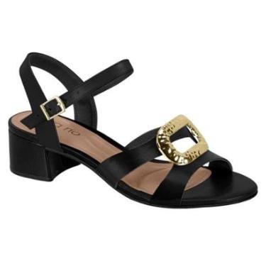 Imagem de Sandalia Feminina Beira Rio Conforto Salto Médio Bloco Festa Ref: 8345.645-Feminino