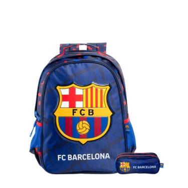 Imagem de Kit Escolar Barcelona Time Mochila Costas + Estojo Duplo - Xeryus