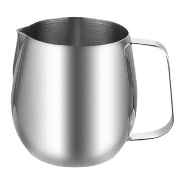 Imagem de Fxzqgnh Jarra para Espumar Leite, Copo para Latte Art, Fácil de Limpar, Acessórios para Cafeteria, Recipiente Ergonômico em aço Inoxidável, 600ml