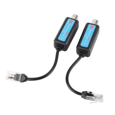 Imagem de AYNEFY Extensor de Receptor de Rede IP Transmissor Coaxial de Rede IP Passivo, 1 par 10/100 Mbps Extensor de Receptor de Transmissor Coaxial de sobre para Câmera de Vigilância NVR