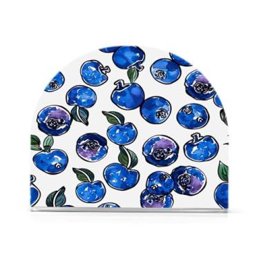 Imagem de Qilmy Porta-guardanapos para mesas, suportes de guardanapos de mirtilos para cozinha, porta-guardanapos de mesa, porta-guardanapos de coquetel, porta-guardanapos de papel481