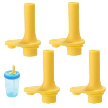Imagem de 4 peças de válvula de mordida para Zak Designs Kelso, válvula de mordida de substituição de silicone compatível com Zak Designs Kelso 425.2 g/453.6 g reutilizável copo substituição canudos acessório