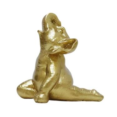 Imagem de BLWOTMOR Estatueta de Elefante Praticando Ioga, Coleção de Arte E Artesanato Moderna, Pequena Estátua Decorativa para Lareira, Mesa Ou Estante, Estilo B, Tamanho real