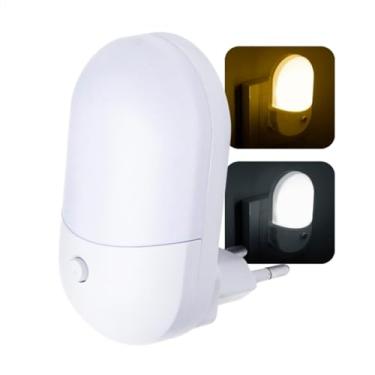 Imagem de Mini Abajur de Tomada LED Bivolt Luz Noturna para Quarto Infantil – Luminária Suave e Confortável 0,4W