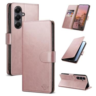 Imagem de SUANDUCK Capa carteira para Samsung Galaxy S25 Plus capa flip magnética de couro com suporte para cartão de crédito com bloqueio RFID, capa protetora para celular feminina e masculina compatível com
