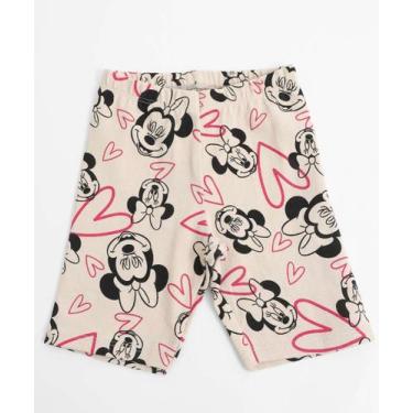 Imagem de Bermuda Infantil Ciclista Minnie Tam 1 a 3 Bege-92031 - Disney, Bege, 