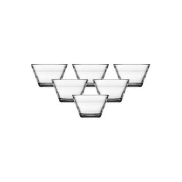 Imagem de Conjunto 6 Bowls Lucy Vidro Transparente, 300ml, 10,5cm Diâmetro, para Saladas, Sobremesas e Petiscos
