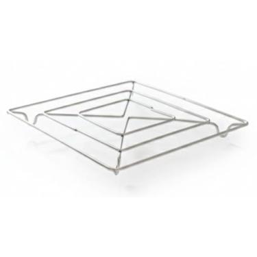 Imagem de Kit Descanso de Panela Inox Quadrado 14cm | Apoio para Panela Quente Resistente | Protetor de Mesa (2)