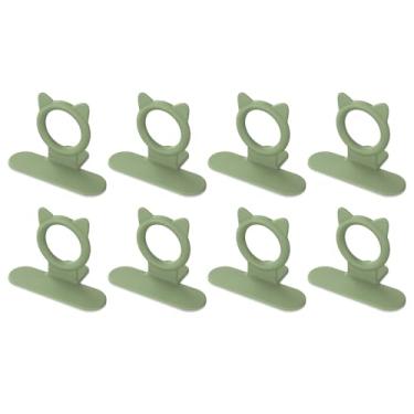 Imagem de MiOYOOW Elevador de tampa de vaso sanitário, 8 peças de silicone para tampa de vaso sanitário, acessórios de banheiro para casa, escritório, hotel, viagens