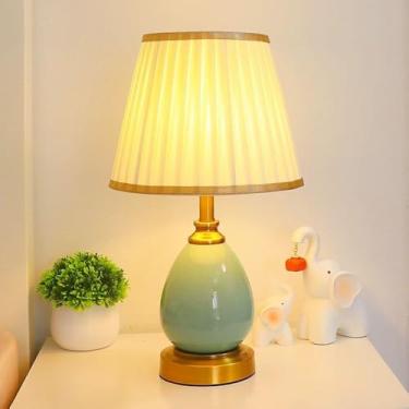 Imagem de Quarto Contemporâneo Lâmpada De Mesa De Cerâmica LED Criatividade Americana Sala De Estar Quarto Infantil Estudo Villa Hotel Cabeceira Mesa Luz (Estilo 5)