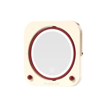Imagem de Máquina de maquiagem LED Vanity parede quarto mesa com luz preenchimento Rotacionável 135 Pliável -Sensível Dimmer Três Cores Carregamento Type-C Bateria Longa Duração para Casa e Viagem