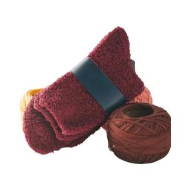 Imagem de Meias Térmicas De Inverno Para Homens Em Fleece Coral, Meias Quentes E