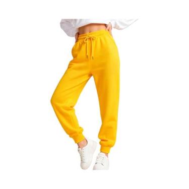 Imagem de Calças De Moletom Femininas Multicoloridas Com Cordão, Casuais, De Cor