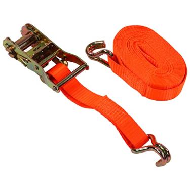 Imagem de Acouto Correia de Catraca Premium de 25 Mm X 6 M Com Capacidade de 3.307 Lb - Correias de Amarração para Transporte Seguro Em Reboques, Caminhões e Carros - Segurança de Design Duplo J